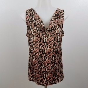~ ann taylor 6 cowl neck sleeveless top blouse‎ wor